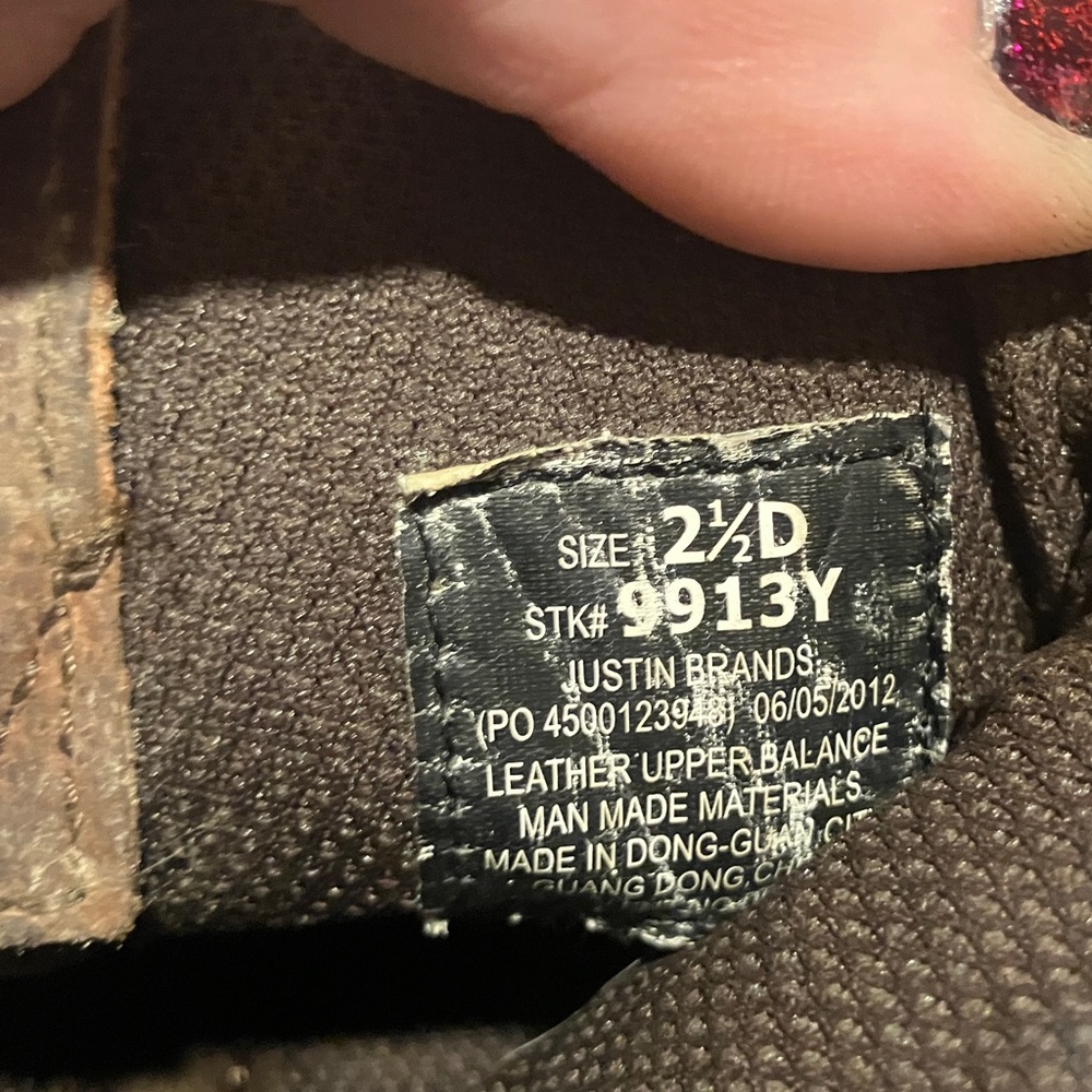 Justin Boots Kids Camo and Brown Boots - Picture 5 of 5